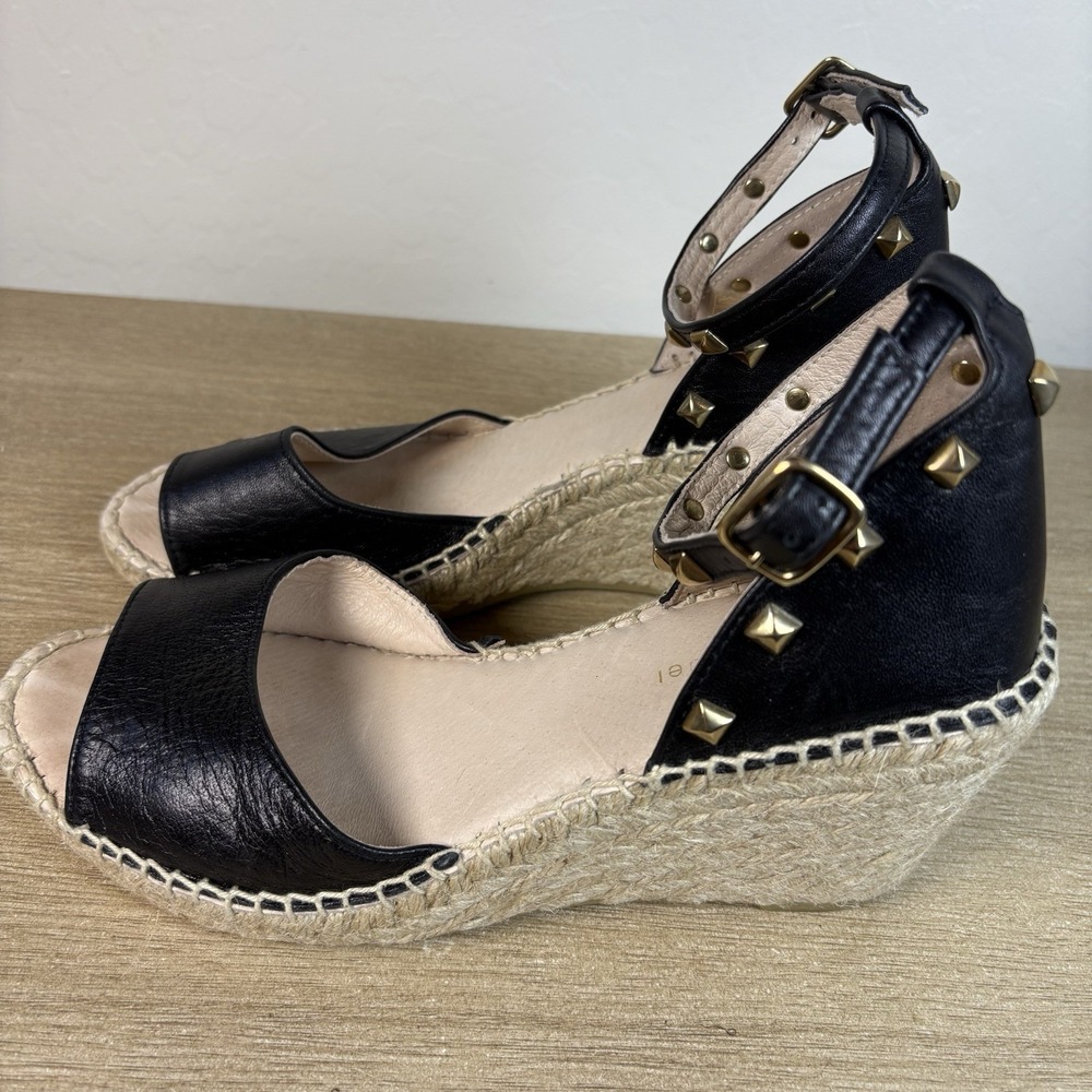 Eric Michael Black Espadrille Wedges